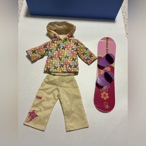 American Girl Snowsuit and Snowbaord